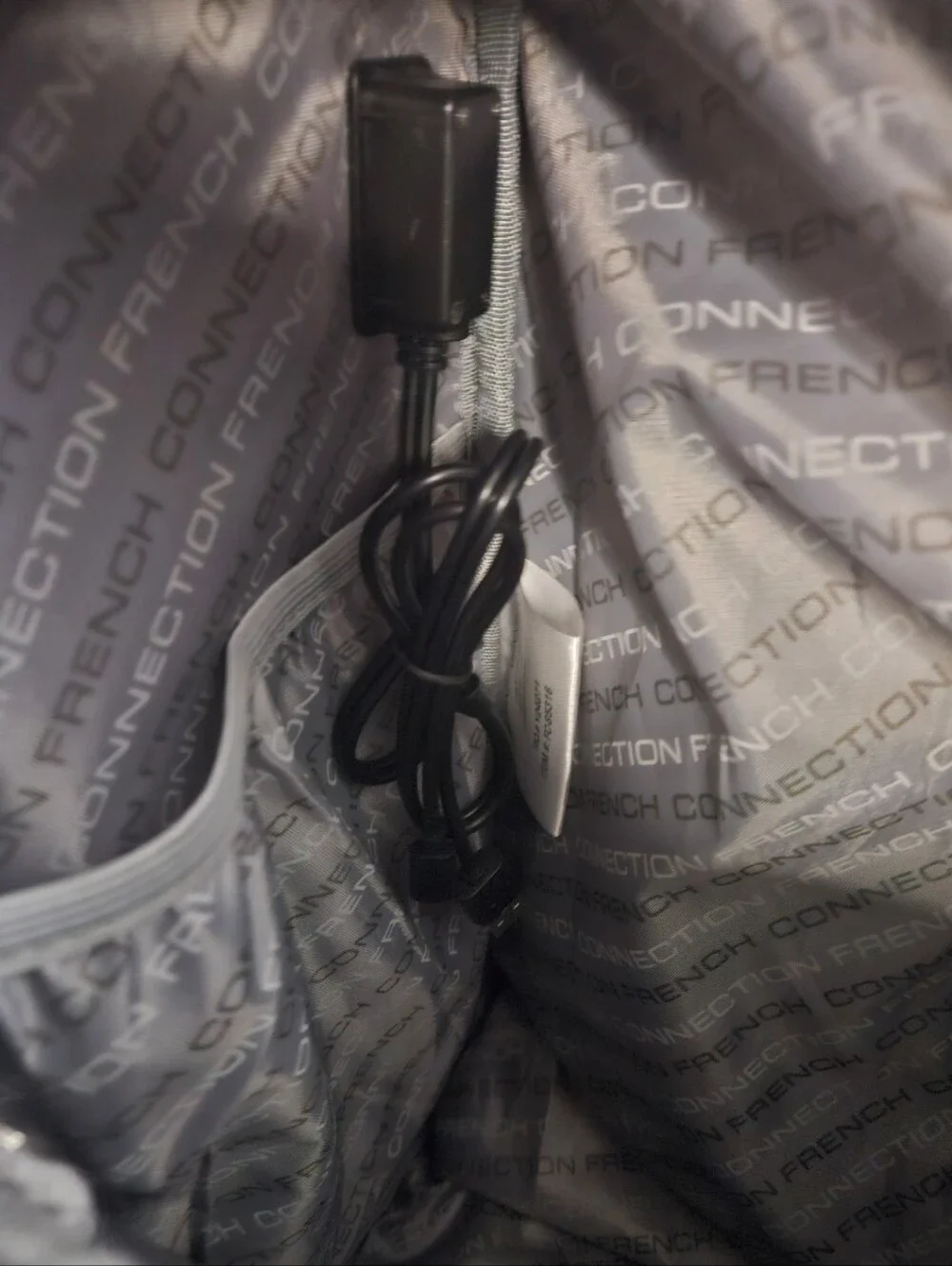 French Connection Black Rolling Carry-On Garment Tote